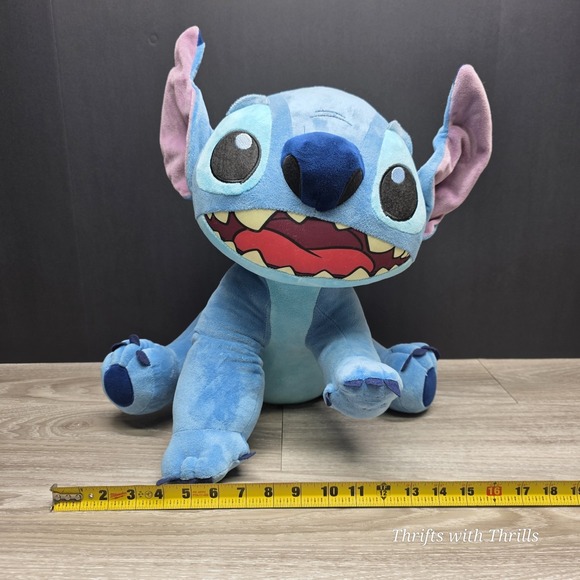 Disney 20" Lilo & Stitch  Plush - Bending Ears - Stitch With Hand Out By Gemmy - Picture 11 of 16